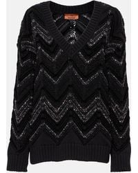 Missoni - Zig Zag Sequined Oversized Sweater - Lyst