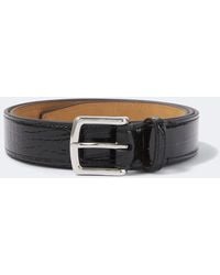 George Cleverley - Croc-Effect Patent Leather Belt - Lyst