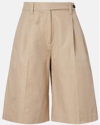 Brunello Cucinelli - Cotton And Linen Shorts - Lyst
