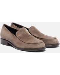 KHAITE - Miles Suede Loafers - Lyst