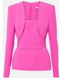 Safiyaa - Samuela Paneled Crepe Top - Lyst