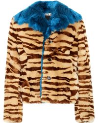 Marni Pelzjacke mit Animalprint - Natur