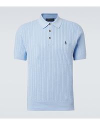 Polo Ralph Lauren - Cable-Knit Cotton Polo Sweater - Lyst