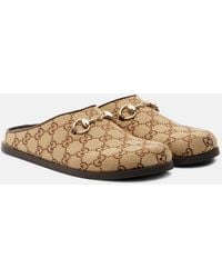 Gucci - Canvas Gg Mules - Lyst