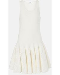 Alaïa - Robe patineuse en dentelle en coton - Lyst