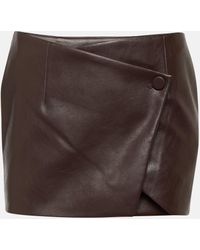 AYA MUSE - Mille Faux Leather Wrap Miniskirt - Lyst