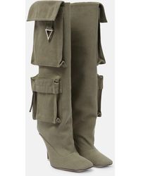 The Attico - Sienna Canvas Knee-high Boots - Lyst