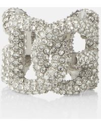 Dolce & Gabbana - Embellished Dg Millennials Logo Ring - Lyst