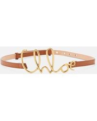 Chloé - Ceinture Iconic En Cuir A Logo - Lyst