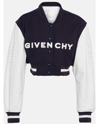 Givenchy - Giacca varsity cropped 4G - Lyst