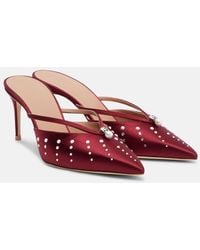 Malone Souliers - Marisa 70 Embellished Satin Mules - Lyst