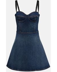 Dolce & Gabbana - Corset Denim Minidress - Lyst