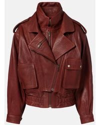 Isabel Marant - Aneli Leather Bomber Jacket - Lyst
