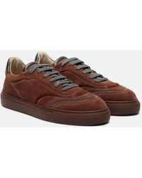 Brunello Cucinelli - Monili Suede Sneakers - Lyst