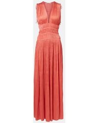 Ulla Johnson - Tasneem Plisse Satin Gown - Lyst