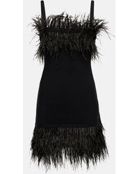 STAUD - Minikleid Etta Aus Strick Mit Federn - Lyst