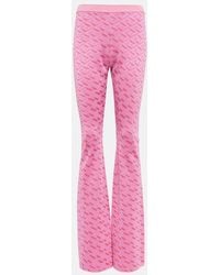 Versace - Jacquard Pants With Greek Print - Lyst