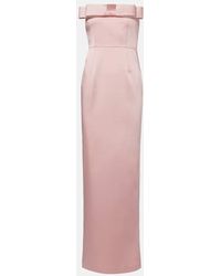 The New Arrivals Ilkyaz Ozel - Sisu Bow-Detail Satin Gown - Lyst