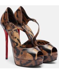 Christian Louboutin - Miss Zigourata 160 Leather Platform Pumps - Lyst