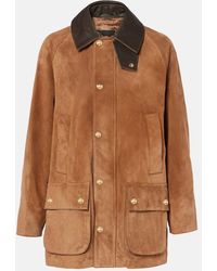 Nili Lotan - Kedem Leather-Trimmed Suede Jacket - Lyst