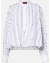 Gucci - Camisa De Algodon Con Gg Y Raya Diplomatica - Lyst
