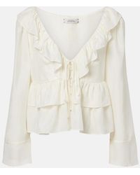 Dorothee Schumacher - Ruffled Silk Shirt - Lyst