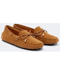 Tod's - Gommino Suede Boat Shoes - Lyst