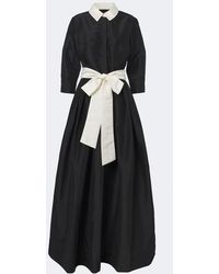 Jonathan Simkhai - Julisse Bow-Detail Pleated Taffeta Gown - Lyst