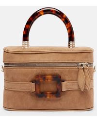 Roger Vivier - Vanity Mini Suede Tote Bag - Lyst