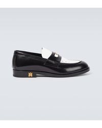 Amiri - Logo Leather Penny Loafers - Lyst