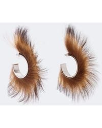 Acne Studios - Ohrringe Aus Shearling - Lyst