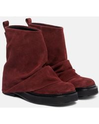 The Attico - Mini Robin Suede Combat Boots - Lyst