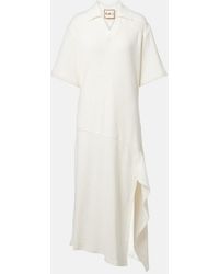 Plan C - Cotton Midi Dress - Lyst