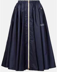 Prada - Re-Nylon Zip-Up Midi Skirt - Lyst