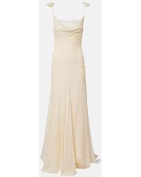De La Vali - Bridal Dia Silk Chiffon Gown - Lyst