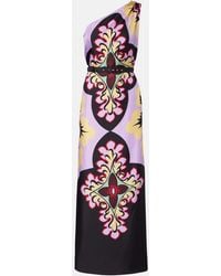 La DoubleJ - Roy Printed Silk Twill Maxi Dress - Lyst