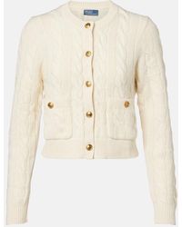 Polo Ralph Lauren - Cable-Knit Wool And Cashmere Cardigan - Lyst