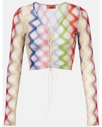 Missoni - Zigzag Crochet Crop Top - Lyst
