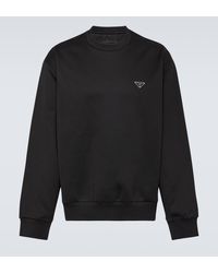 Prada - Logo Cotton-blend Sweatshirt - Lyst