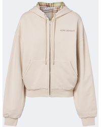 Acne Studios - Cotton Jersey Zip-Up Hoodie - Lyst