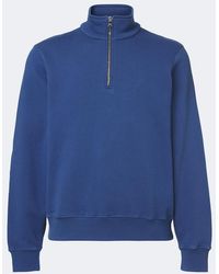 Orlebar Brown - Wyatt Cotton Jersey Half-Zip Sweatshirt - Lyst