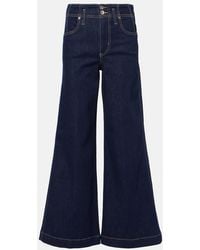 FRAME - The Seamed Wide High-Rise Jeans - Lyst