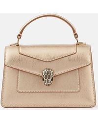 BVLGARI - Serpenti Forever Mini Leather Tote Bag - Lyst