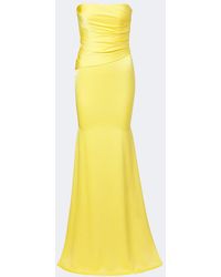 Alex Perry - Satin Crepe Bustier Gown - Lyst