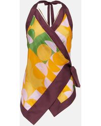 Dries Van Noten - Top De Seda Estampado - Lyst