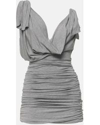 The Attico - Draped Jersey Minidress - Lyst