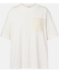 Moncler - Embroidered Oversized Cotton Jersey T-Shirt - Lyst