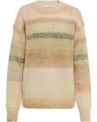 Acne Studios Baumwolle Sweatshirtjacke mit Logo-Patch in Grün Damen Bekleidung Pullover und Strickwaren Sweatjacken 