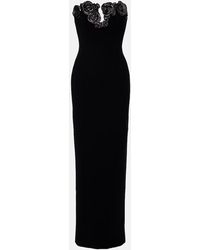Rachel Gilbert - Mirage Floral-Applique Bustier Gown - Lyst