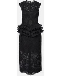 Zimmermann - Crush Ruffled Lace Midi Dress - Lyst